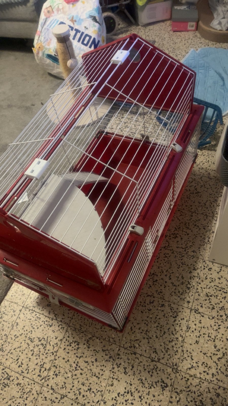 Cage à lapins avec élévateur, Enlèvement, Comme neuf, Cage