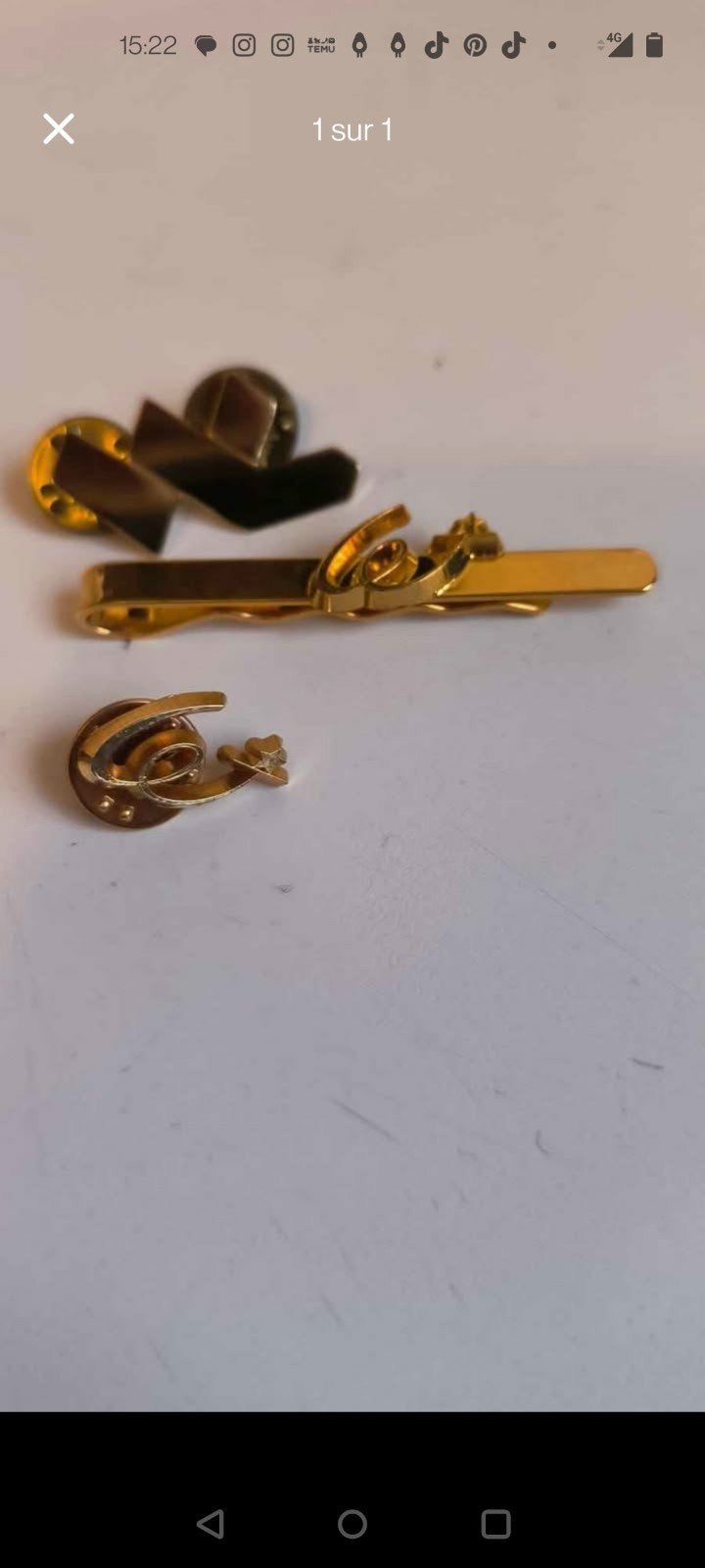 Wagons-lits : pince à cravate + Broche + pin's, Enlèvement