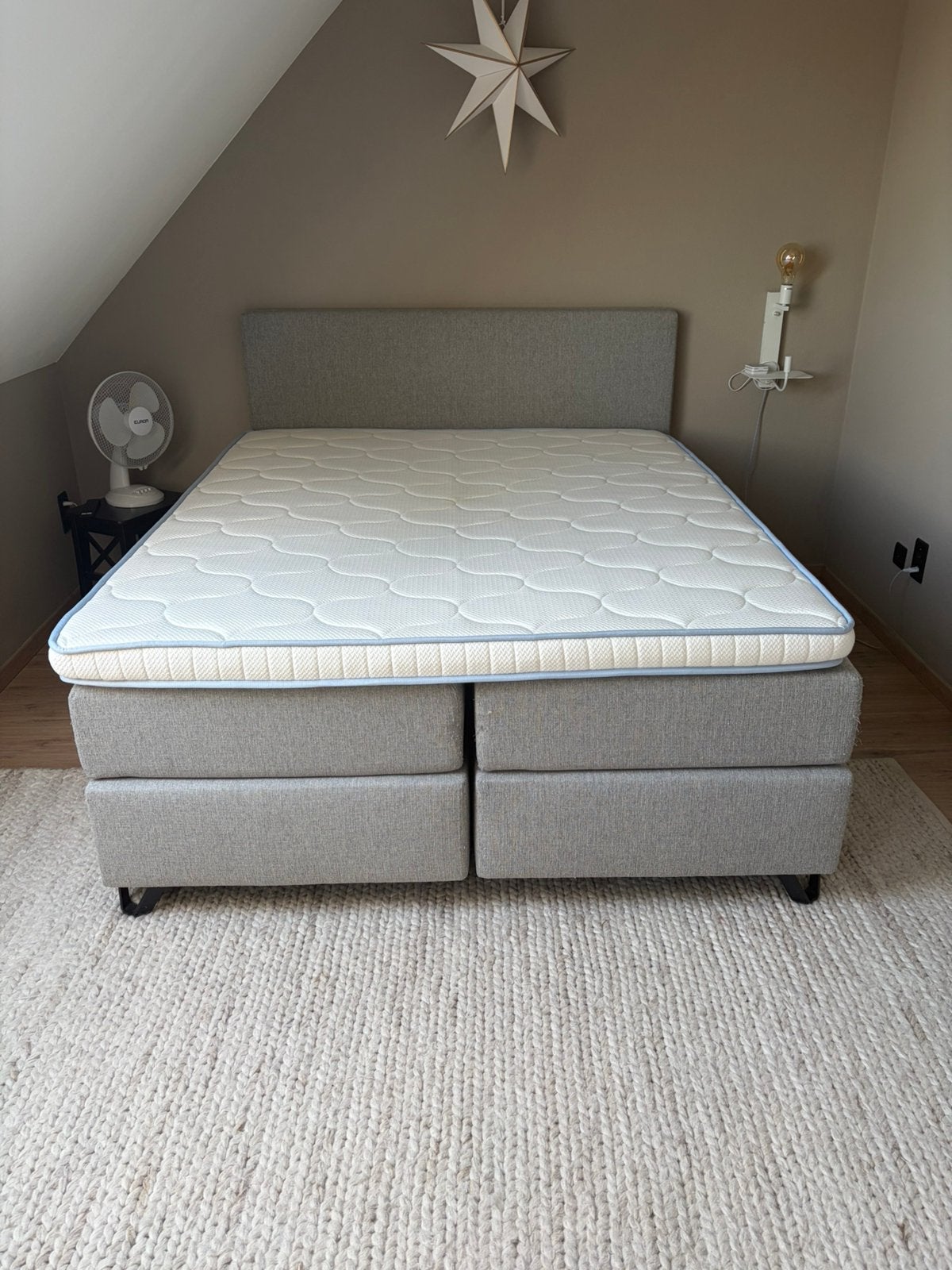 Swiss Sense boxpring 160x200cm - licht grijs, Ophalen, Zo goed als nieuw, Grijs