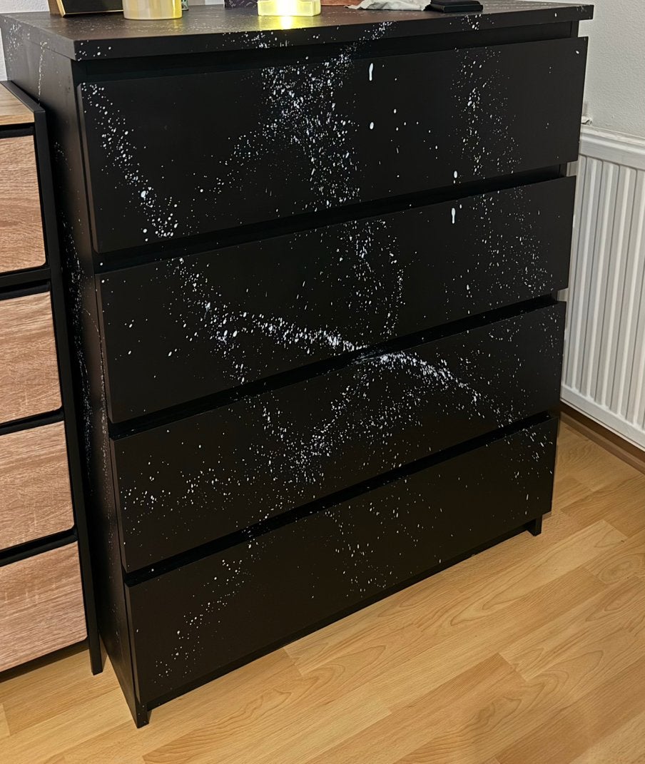 Commode IKEA MALM peinte à la main, Enlèvement, Neuf, 100 à 150 cm