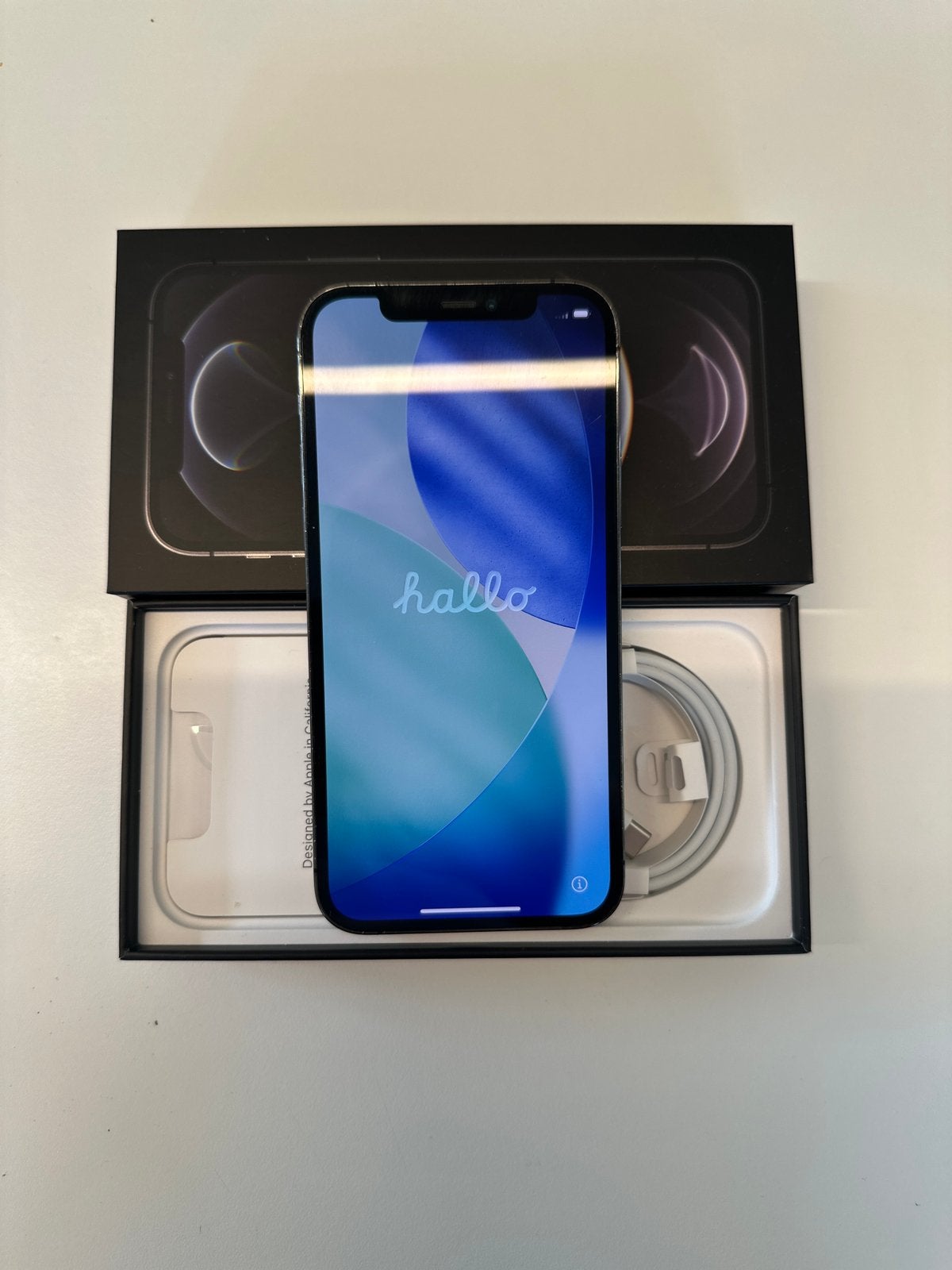 iPhone 12 Pro 128GB Grijs Nieuwe Batterij, Ophalen, Touchscreen, Zo goed als nieuw, Zonder simlock