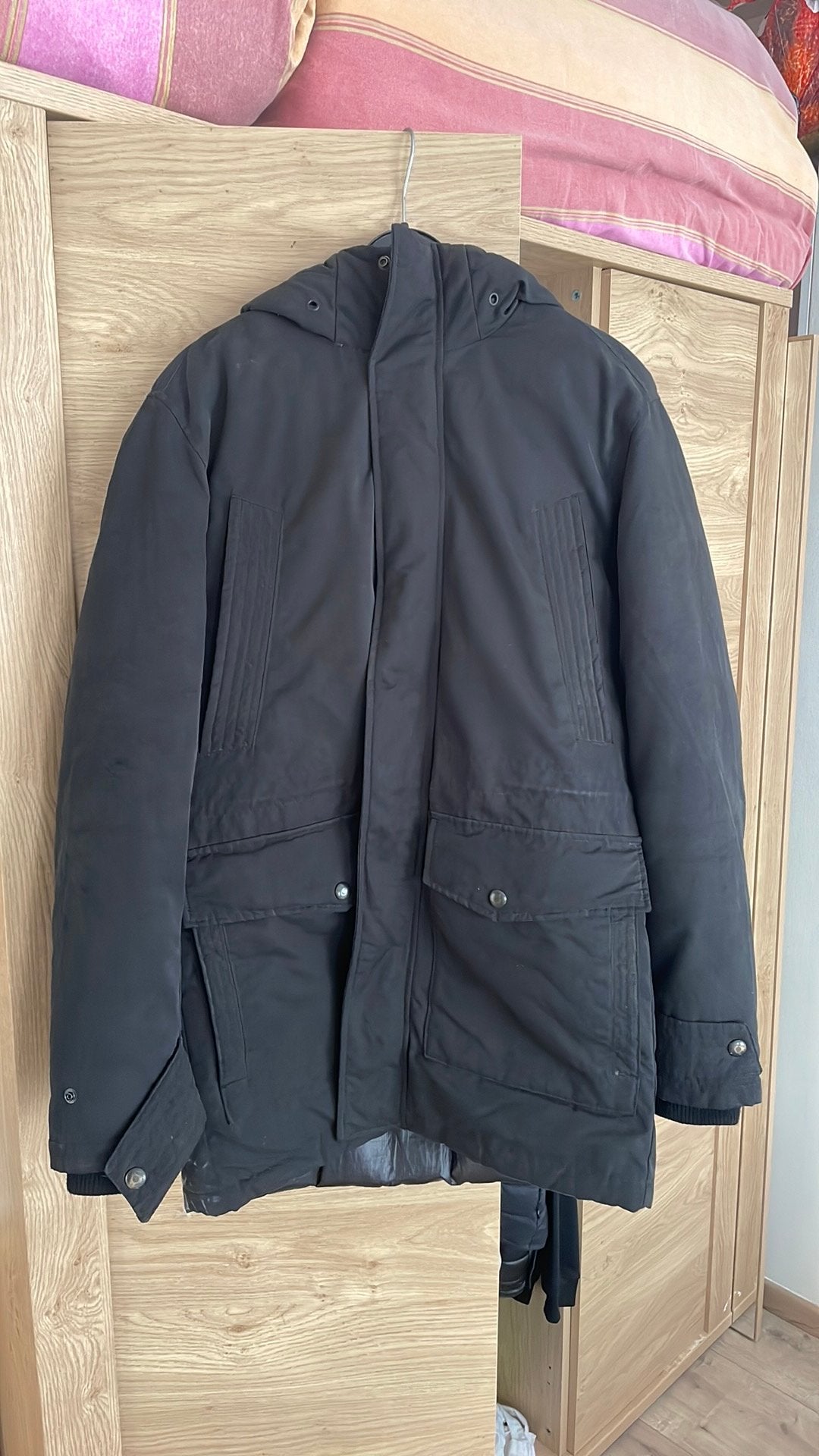Jack & Jones winterjas / parka zwart – Maat S, Enlèvement, Comme neuf, Taille 46 (S) ou plus petite, Noir
