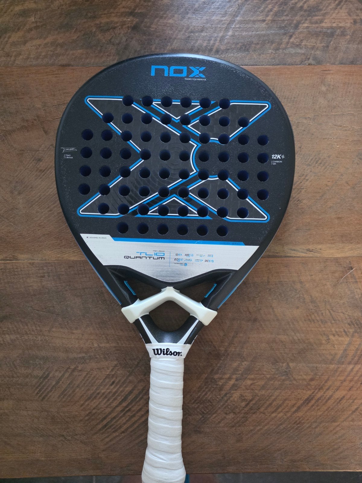 Nox quantum 12K, Sport en Fitness, Padel, Ophalen, Zo goed als nieuw, Padelracket