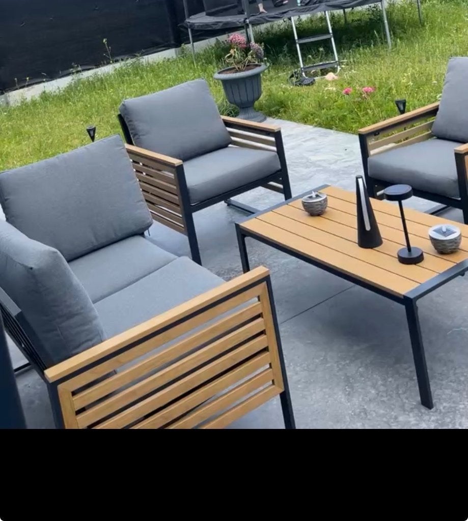 Tuinmeubilair als nieuw, Tuin en Terras, Tuinsets en Loungesets, 4 zitplaatsen, Aluminium, Ophalen of Verzenden, Zo goed als nieuw