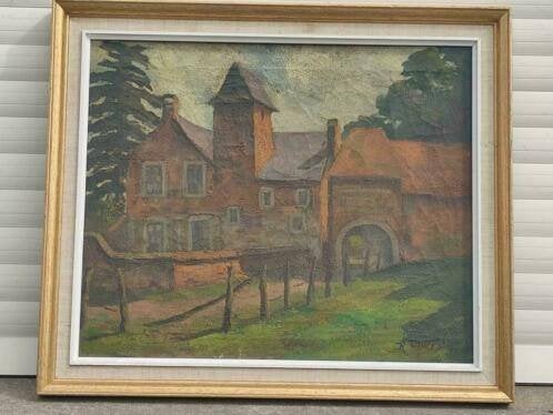 huile sur toile signe r thomas 1930, Enlèvement ou Envoi, Toile