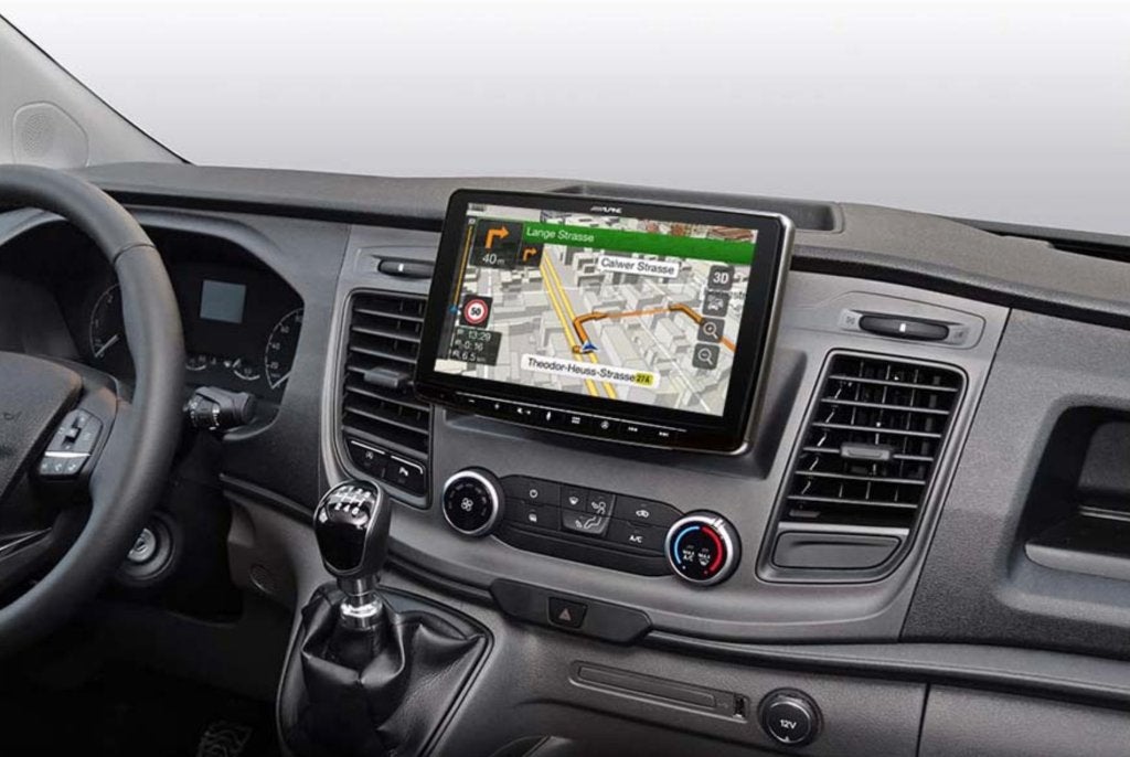 Alpine INE-F904TRA - 9" Camper navi voor Ford Transit, Ophalen of Verzenden, Zo goed als nieuw