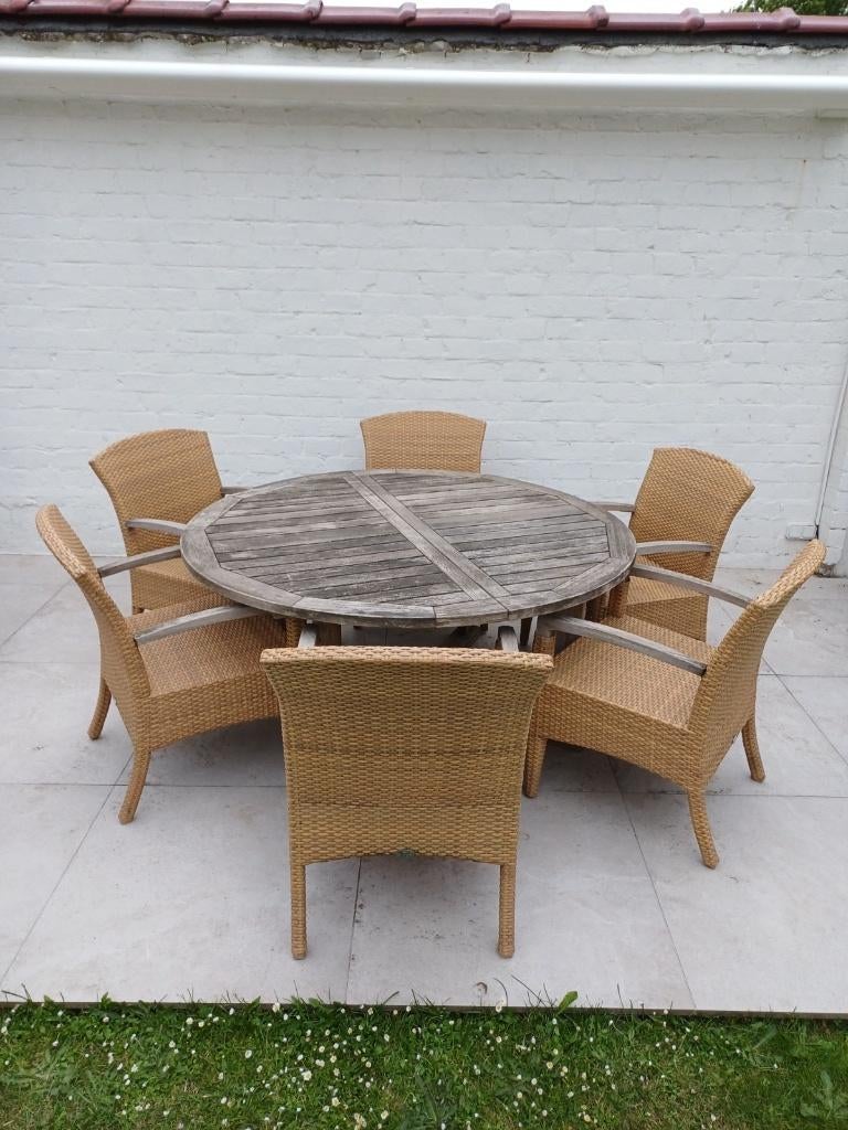Tuinmeubilair, Tuin en Terras, Ophalen, Gebruikt, 6 zitplaatsen, Tuinset