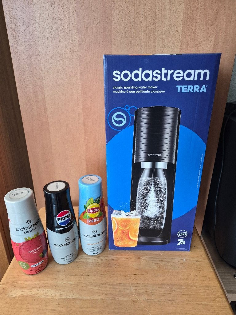 Sodastream Terra Noire + boissons, Ophalen, Nieuw