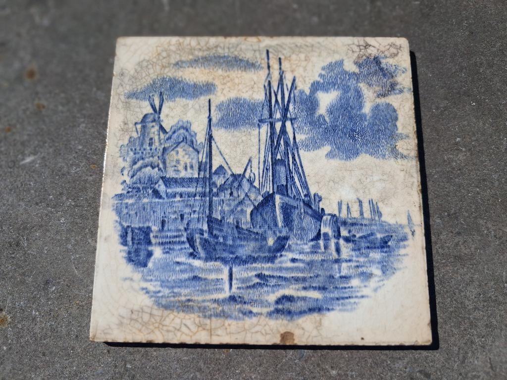 Oude Belgische tegel, Antiek en Kunst, Ophalen of Verzenden