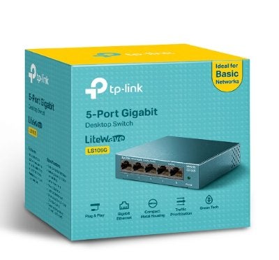 TP Link 5-port Gigabit Nieuw LS105G, Informatique & Logiciels, Commutateurs réseau, Enlèvement ou Envoi, Neuf