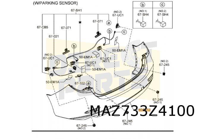 Mazda 6 sedan (1/15-) achterbumper (te spuiten) Origineel! G, Auto-onderdelen, -, Verzenden, -, Nieuw