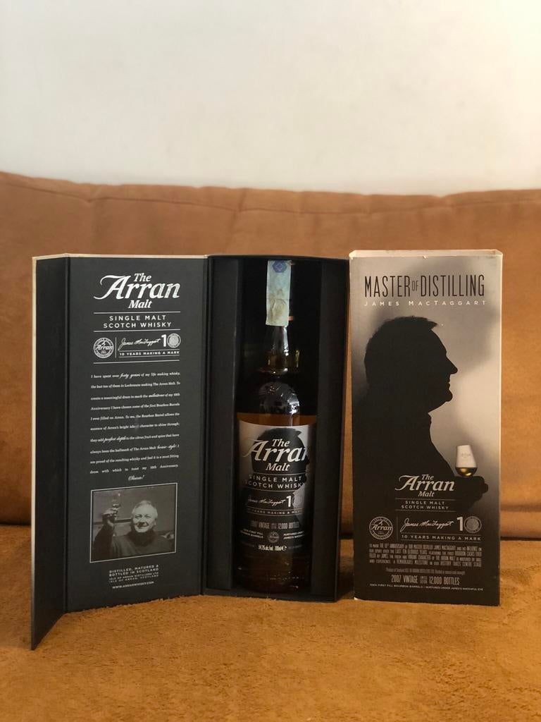 Whisky,Arran 10y Master of Distilling,James MacTaggart, Verzamelen, Ophalen of Verzenden, Nieuw