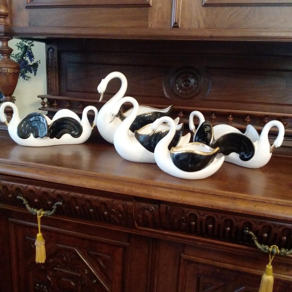 Verschillende vintage decoratie zwanen in keramiek, Antiek en Kunst, Antiek | Keramiek en Aardewerk, Ophalen