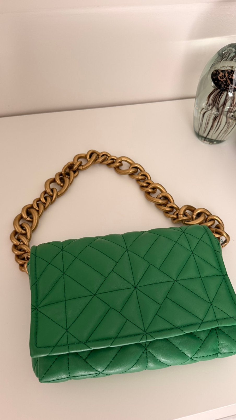 Sac à bandoulière Zara vert, Envoi, Comme neuf, Vert, Autres marques