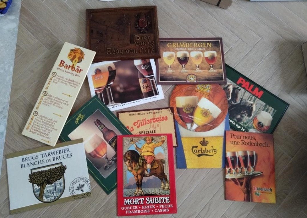 Collection de publicités pour la bière, Enlèvement, Panneau, Plaque ou Plaquette publicitaire, Autres marques