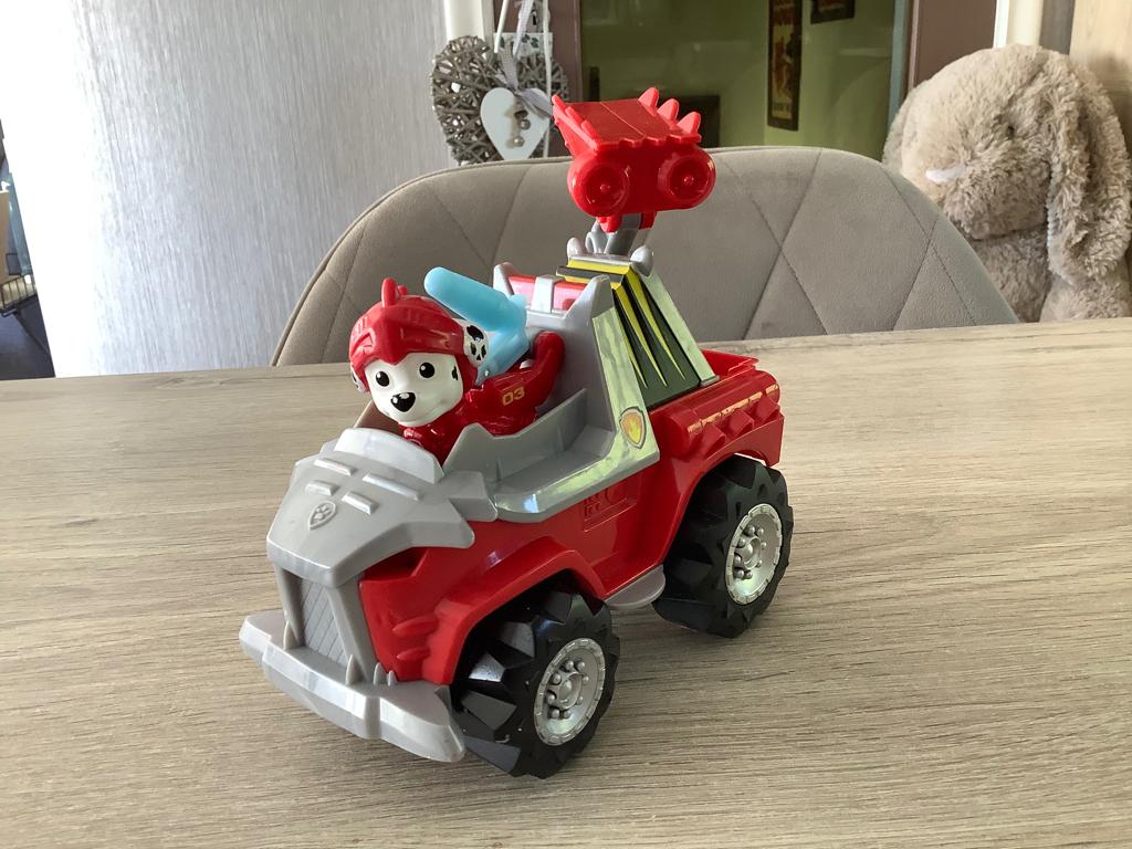 Paw Patrol Dino Rescue Marshall's Deluxe Rev Up Vehicle, Kinderen en Baby's, Speelgoed | Actiefiguren, Ophalen of Verzenden, Zo goed als nieuw