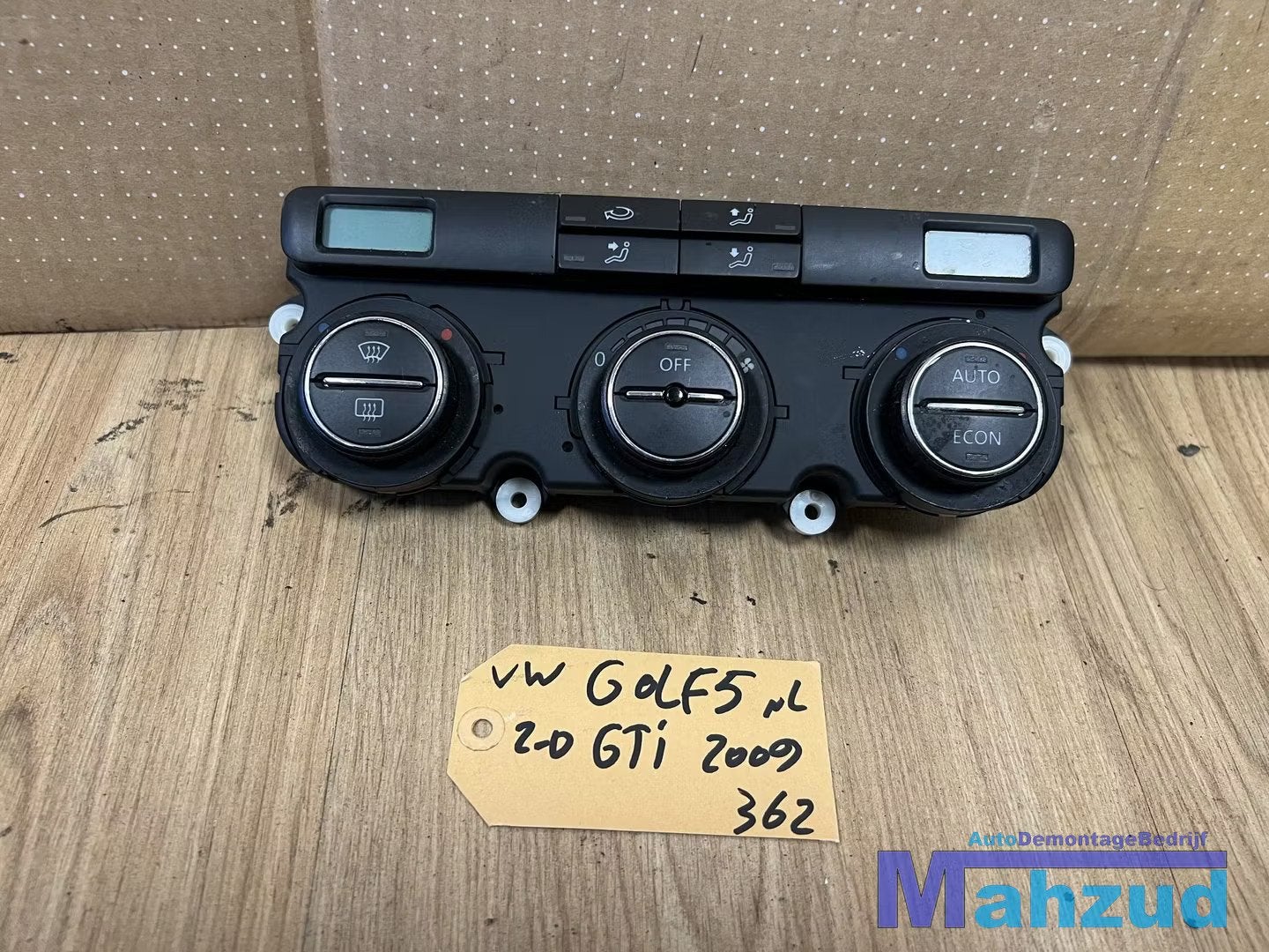 VW GOLF 5 Kachel airco clima controle bedieningspaneel 2003-, Volkswagen, Volkswagen AG, Vw@volkswagen.de, Utilisé