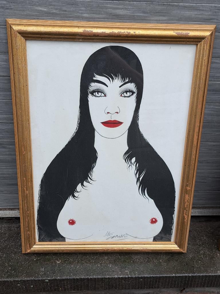 Lithographie femme nue signe felix labisse, Ophalen of Verzenden
