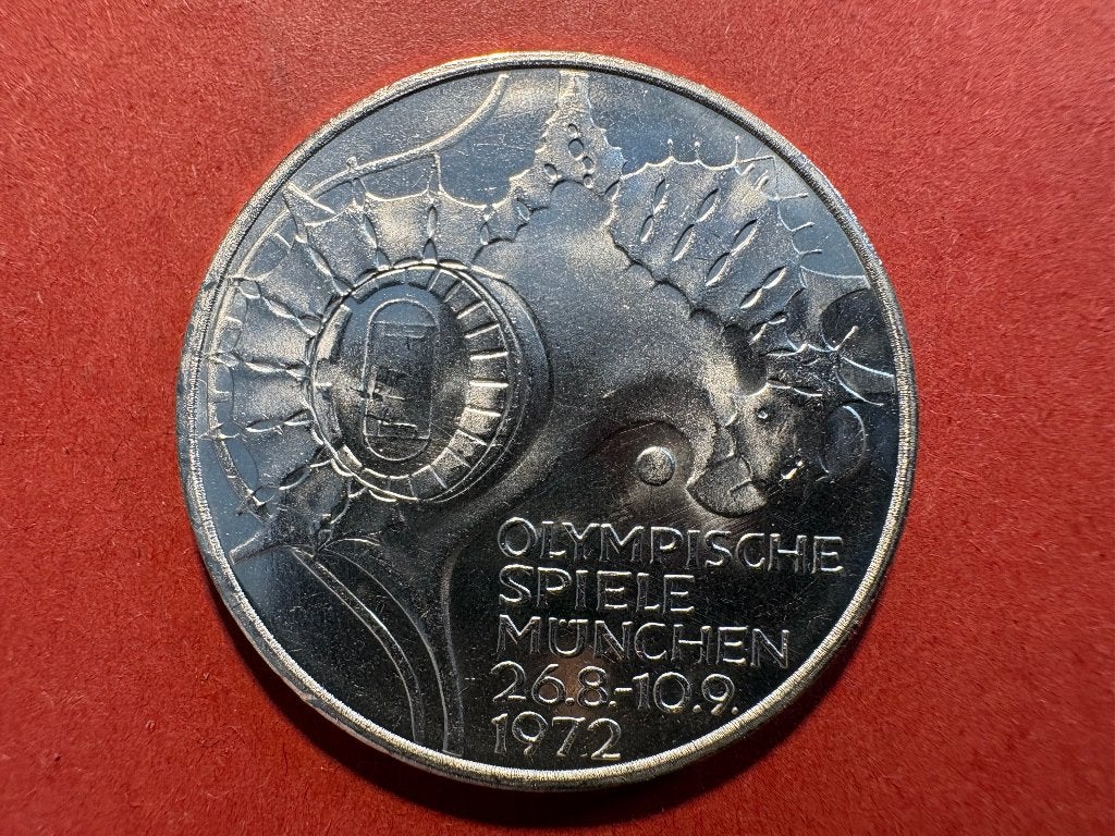 Allemagne - 10 Mark 1972 D - Olympiazentrum (#373#), Enlèvement ou Envoi, Allemagne, Monnaie en vrac, Argent