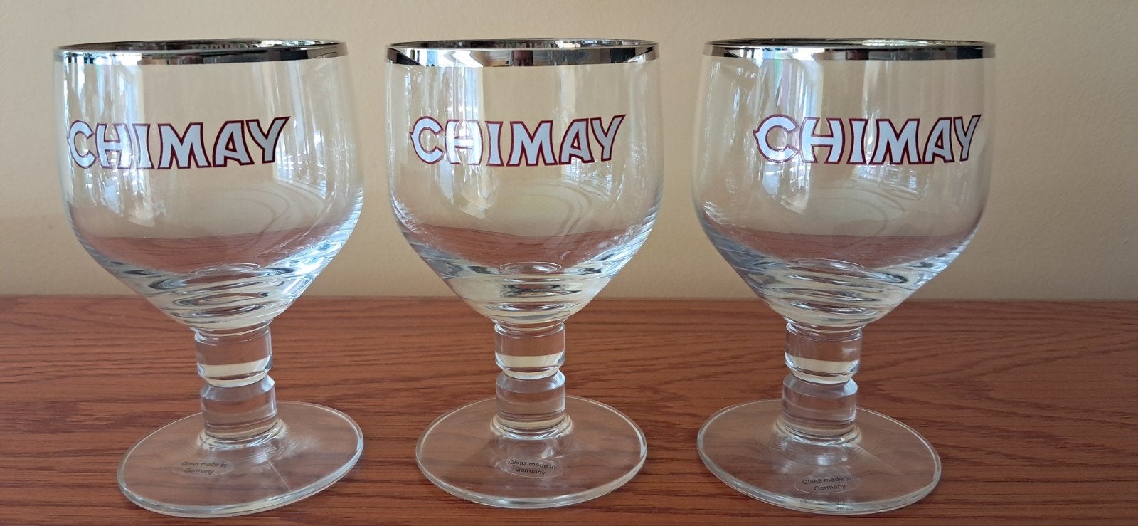 3 nouveaux verres de dégustation CHIMAY, Collections, Verres & Petits Verres, Enlèvement
