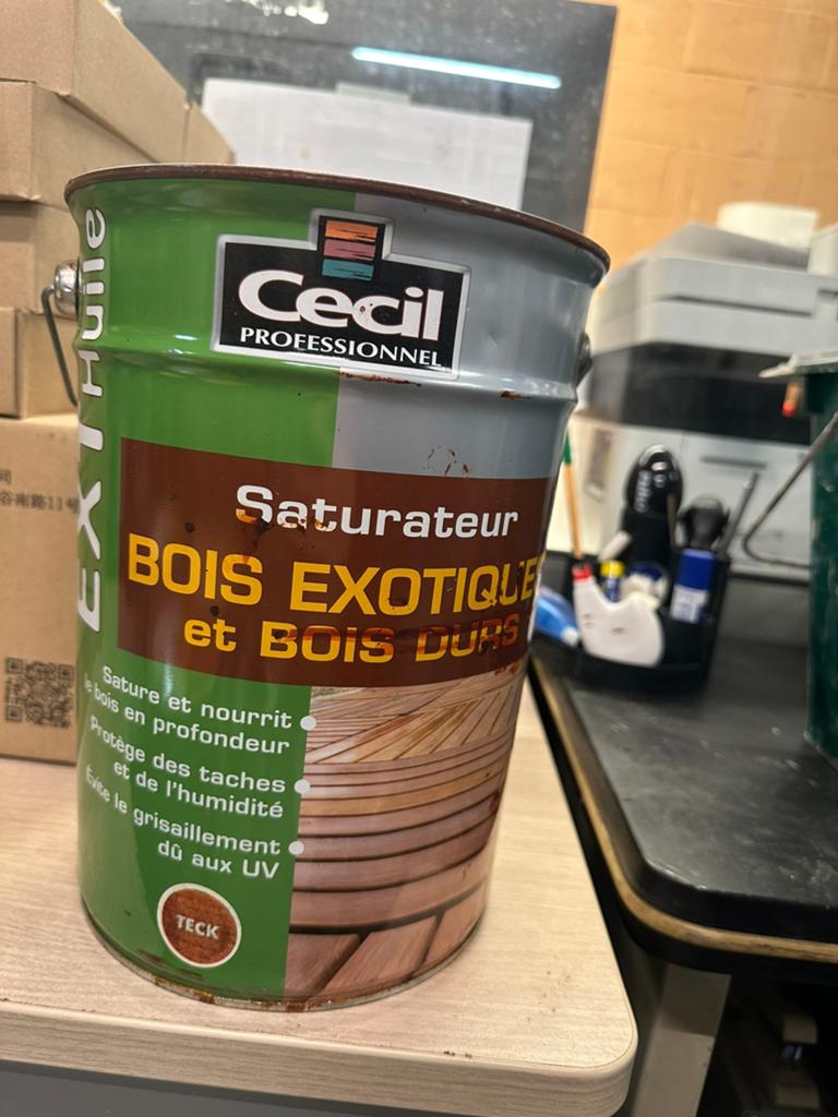 CECIL PROFESSIONNEL SATURATEUR TECK POUR BOIS EXOTIQUES DURS, Bricolage & Construction, Enlèvement, Comme neuf
