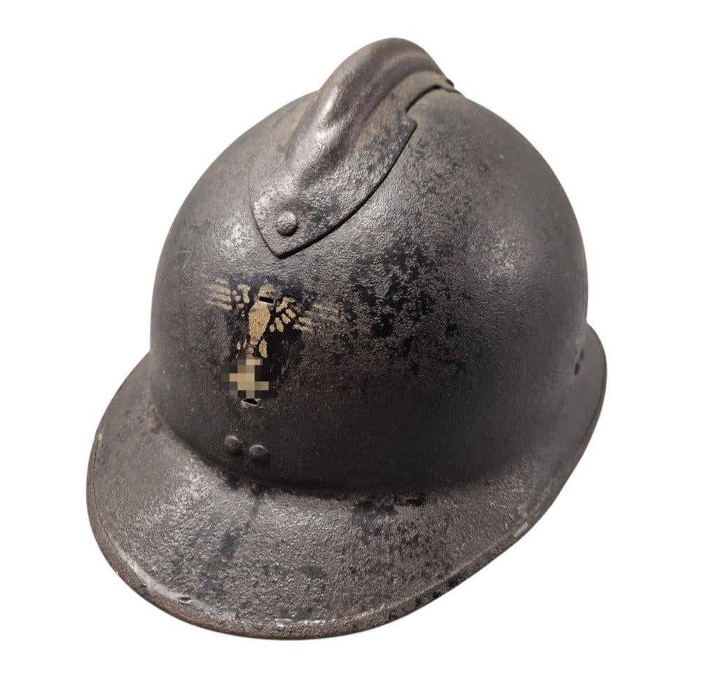 Frans/Duitse M26 Adrian helm Captured, Verzenden, Landmacht, Helm of Baret