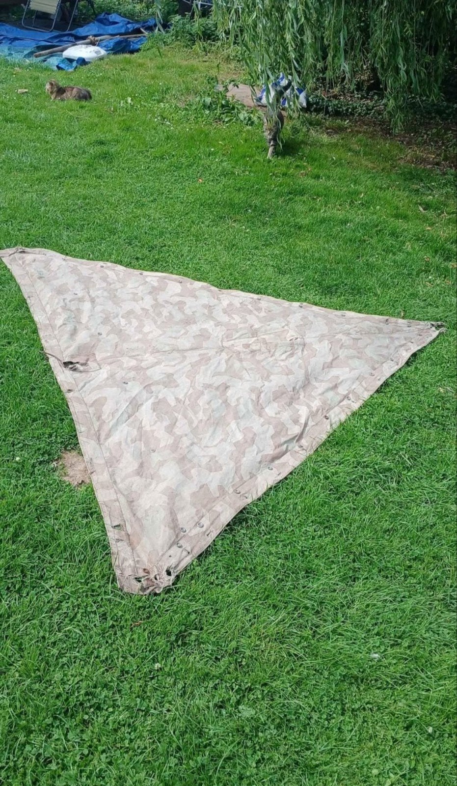 Toile de tente WW2 armée allemande 1940, Enlèvement