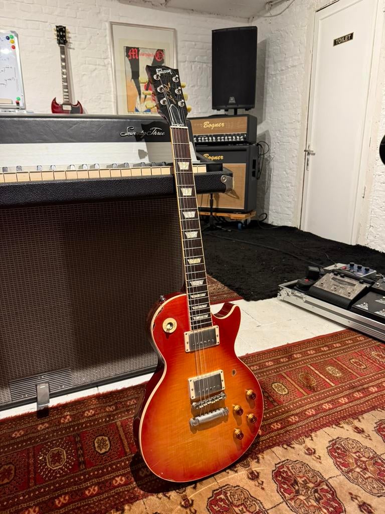 2016 Gibson Les Paul Tradional Plus Sunburst Heavey Aged, Ophalen, Zo goed als nieuw, Gibson