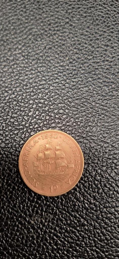 Zuid-Afrika 1 penny 1952, Postzegels en Munten, Munten | Afrika, Ophalen of Verzenden, Zuid-Afrika