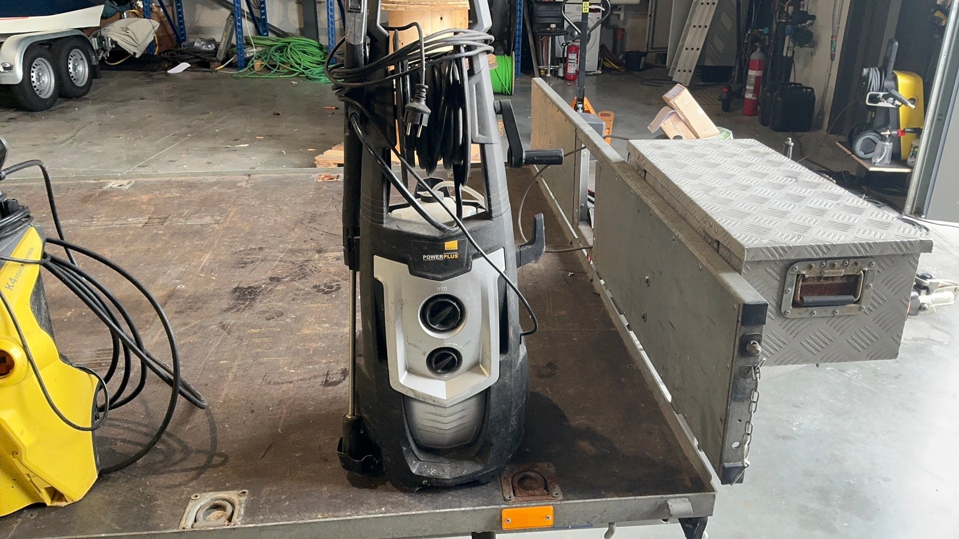 Hogedrukreiniger powerplus, Tuin en Terras, Hogedrukreinigers, Ophalen, Gebruikt, Elektrisch, Met regelbare waterdruk