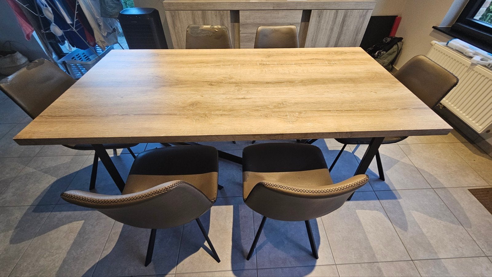 Table avec 6 chaises, Maison & Meubles, Enlèvement