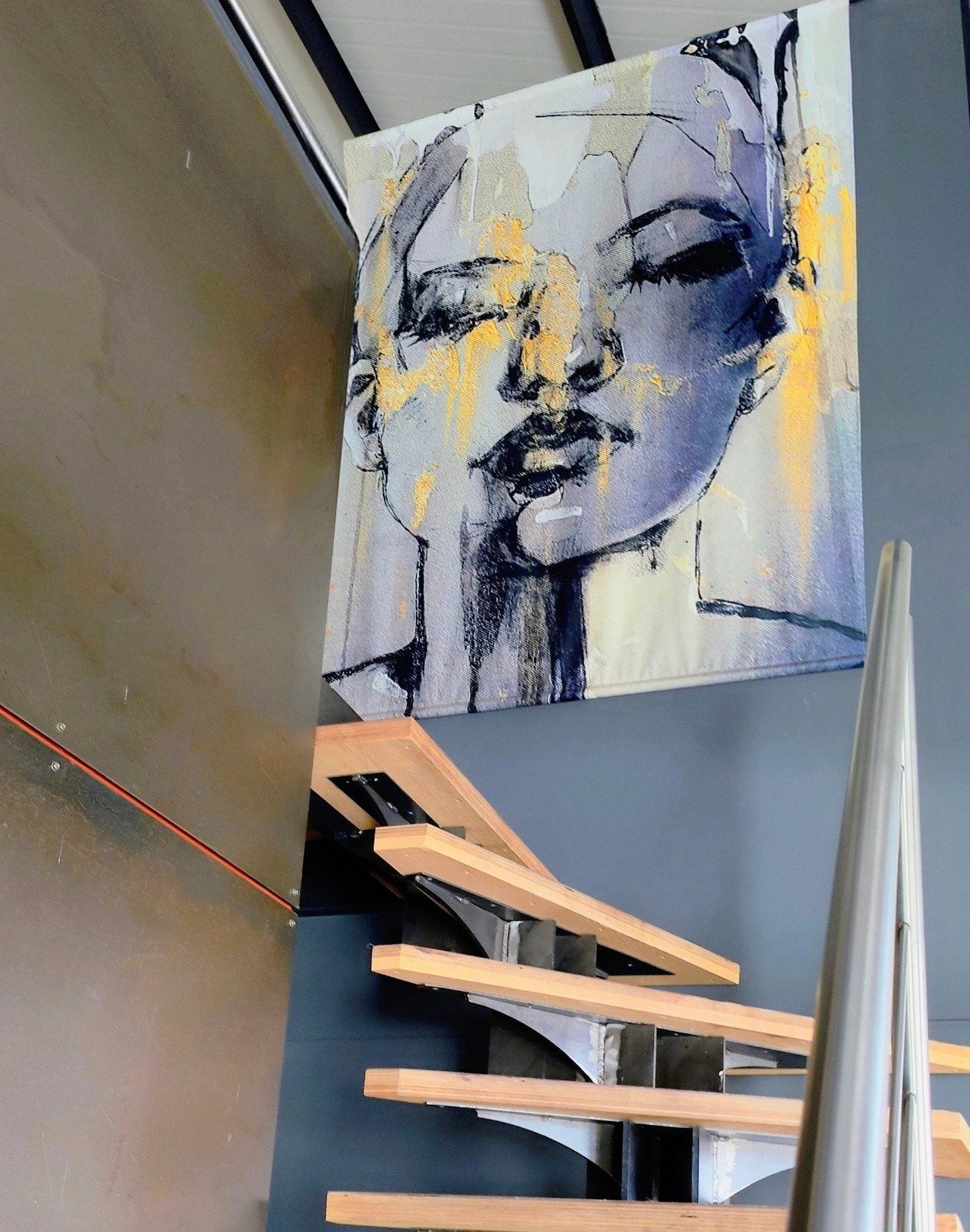 Luxe Velvet Wandkleed Dame 130x170cm | Batje!, Ophalen, Industrieel, Schilderij, 130 cm