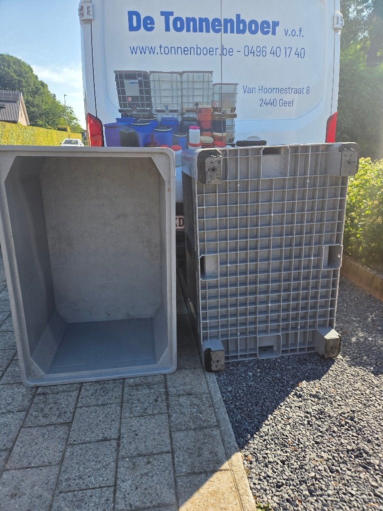 Klein palletboxen op 4 poten (1.20 x 80 x 79) (Tonnen,Vaten), 150 liter of meer, Ophalen, Zo goed als nieuw, Kunststof