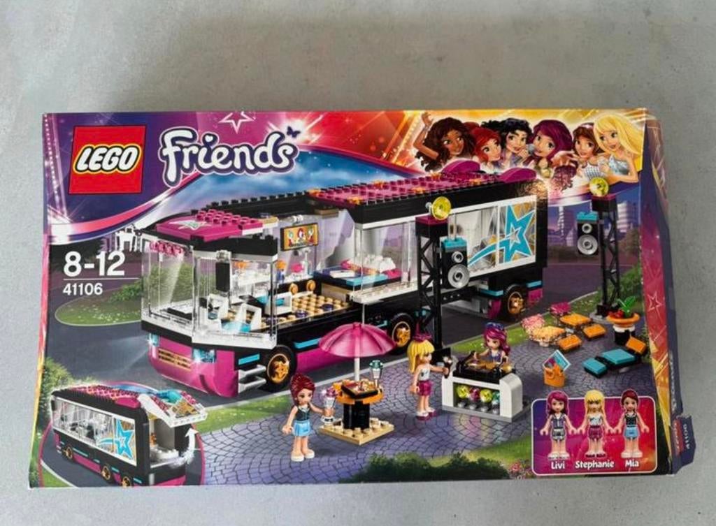 Lego Friends - La tournée en bus - 41106, Ophalen of Verzenden, Zo goed als nieuw, Lego