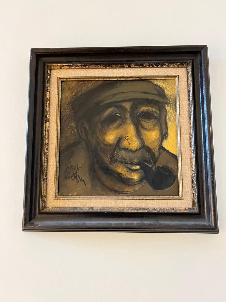 Schilderij 'Boer met pijp' Robert De Man, Ophalen