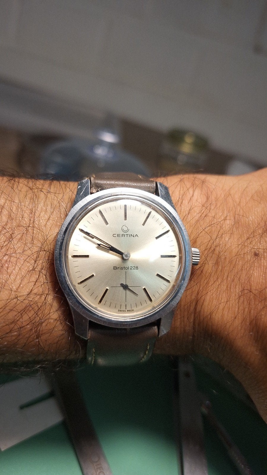 Certina Bristol 288 (Vintage Swiss elegance uit 1962), Handtassen en Accessoires, Overige merken, Staal, Polshorloge, Ophalen of Verzenden