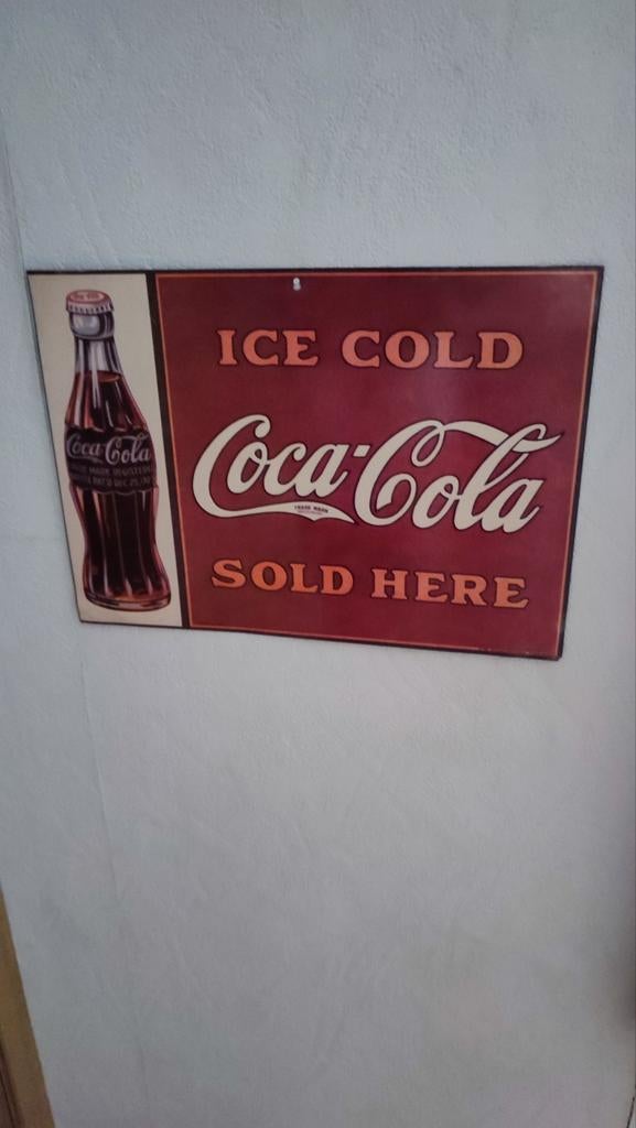 Metalen reclame paneel Coca Cola., Verzamelen, Ophalen