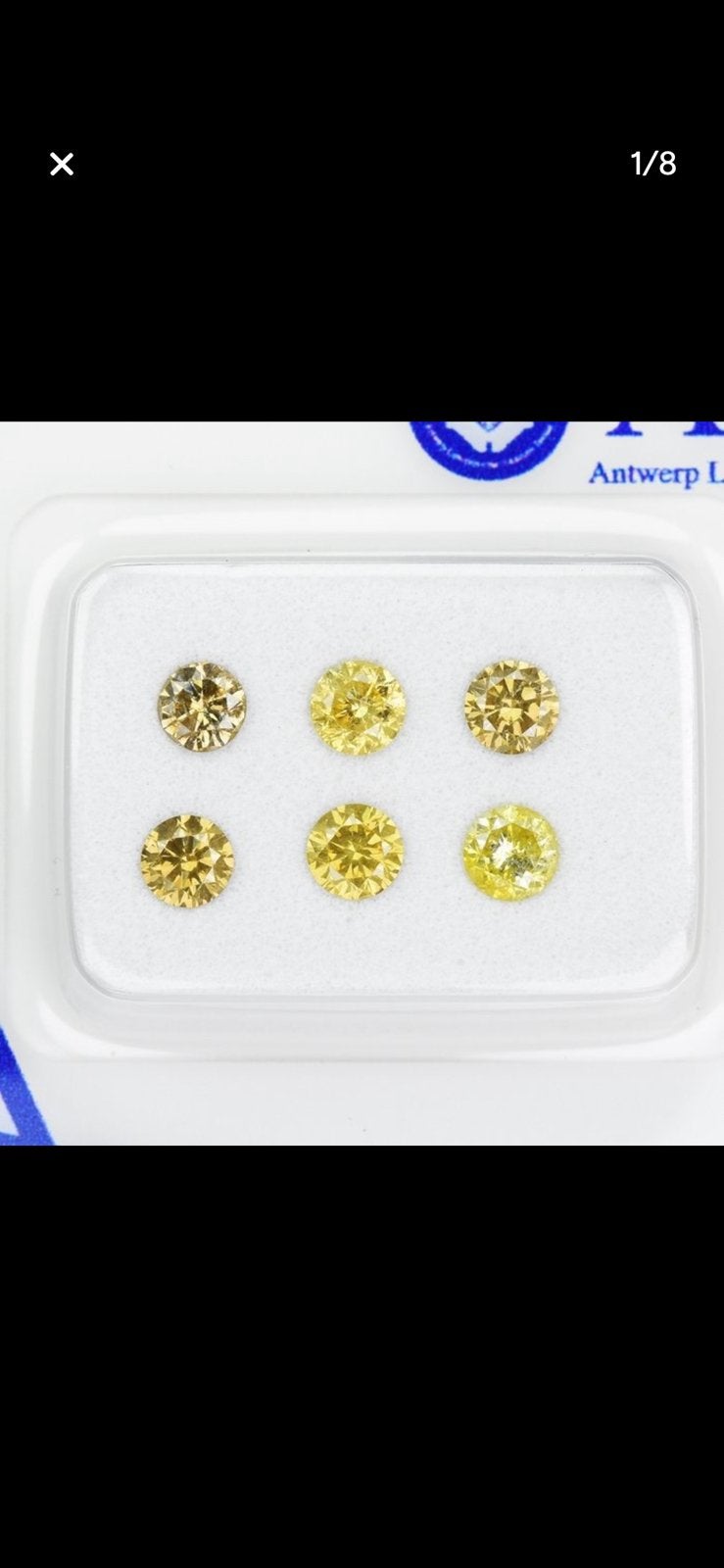 Lot de 6 Diamants Naturels "Colors" (0.98 ct) Certifié ALGT, Bijoux, Sacs & Beauté, Enlèvement ou Envoi, Neuf