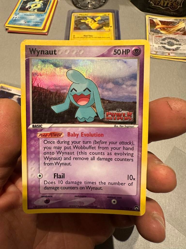 Pokémon Wynaut 70/108 Ex Power Keepers holo Stamped, Ophalen of Verzenden, Zo goed als nieuw, Losse kaart