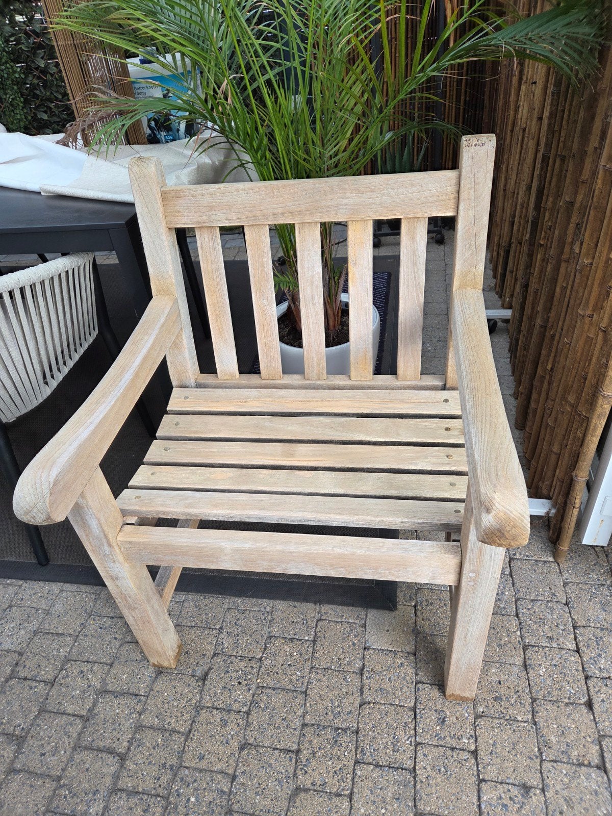 2 teak armstoelen, Jardin & Terrasse, Enlèvement, Comme neuf, Bois