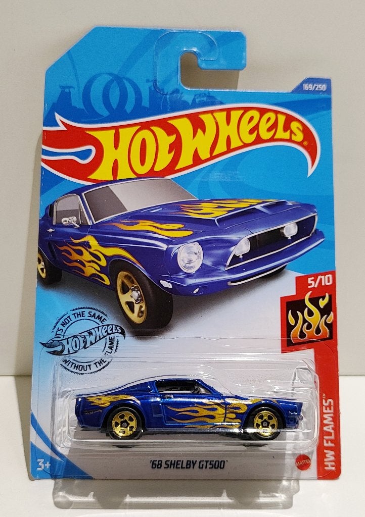 Hot Wheels '68 Ford Shelby Mustang GT500 Blauw Flames (2018), Ophalen of Verzenden