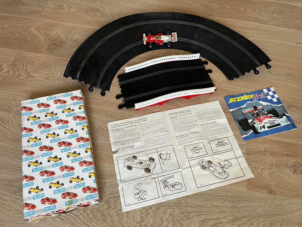 Scalextric Racebaan Vintage Slot Car F1 Origineel Folder, Verzenden, Zo goed als nieuw, Racebaan