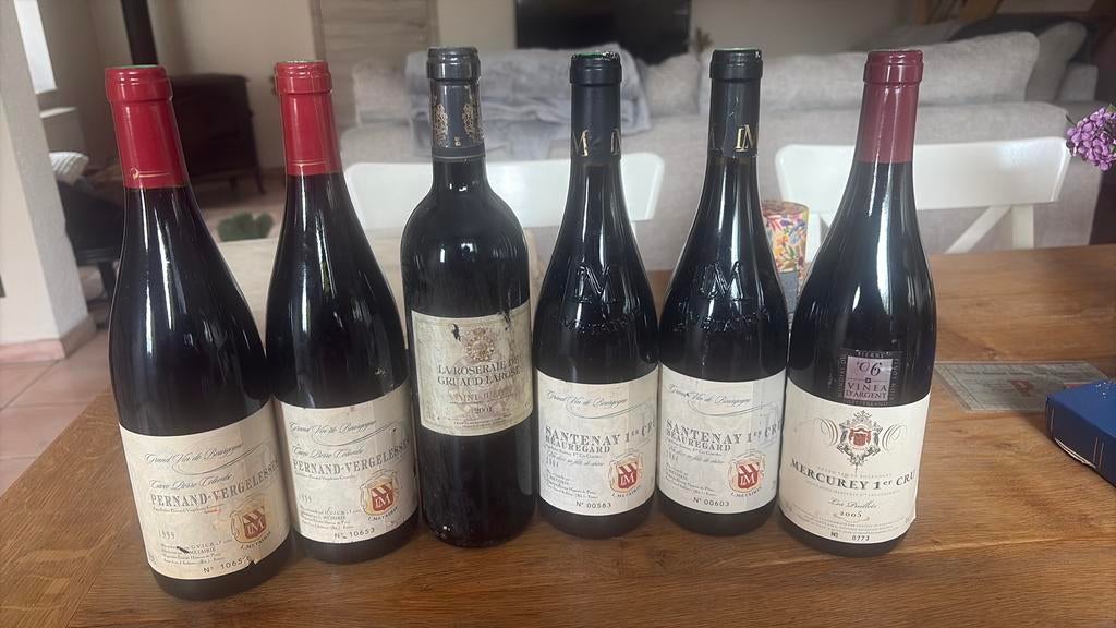 6 bouteilles de vins, Enlèvement ou Envoi, Comme neuf