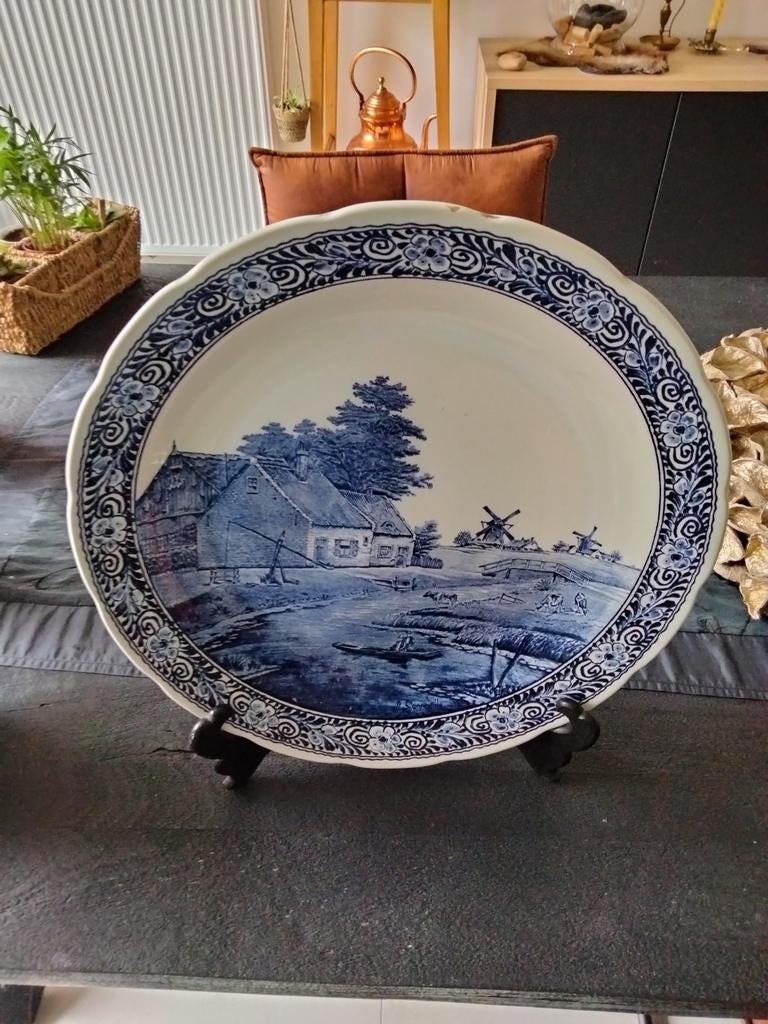 Delfts blauw Wandbord, Ophalen of Verzenden