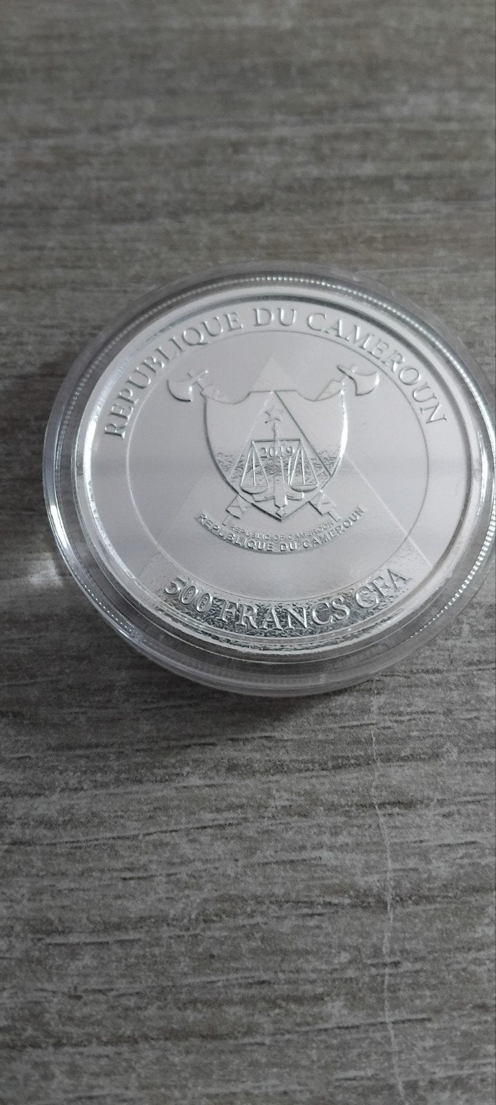 500 francs CFA  Cameroun pièce argent 1 once panthere, Timbres & Monnaies, Enlèvement ou Envoi, Argent