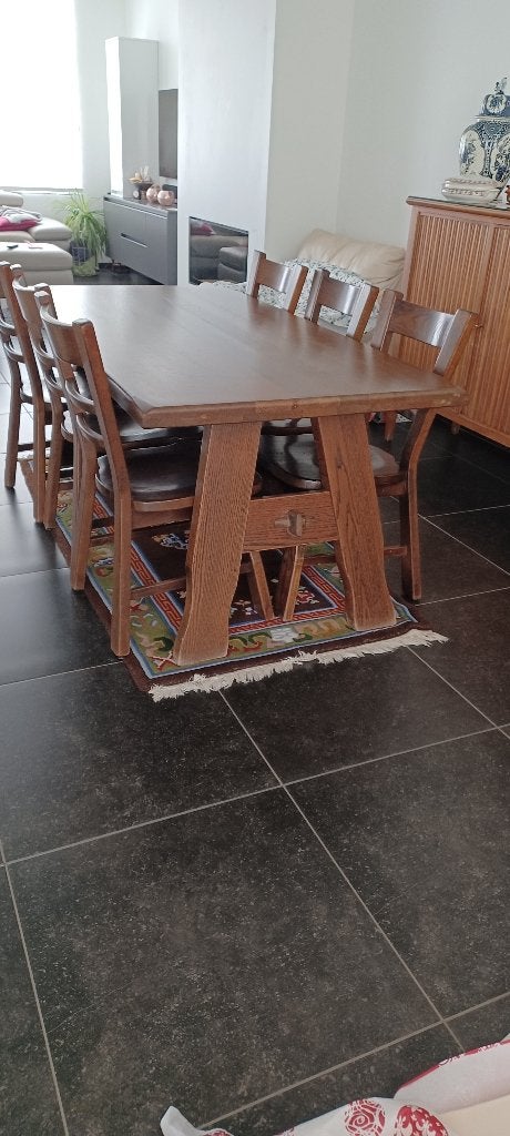 Table avec 6 chaises, 150 à 200 cm, Cinq personnes ou plus, Enlèvement, Utilisé