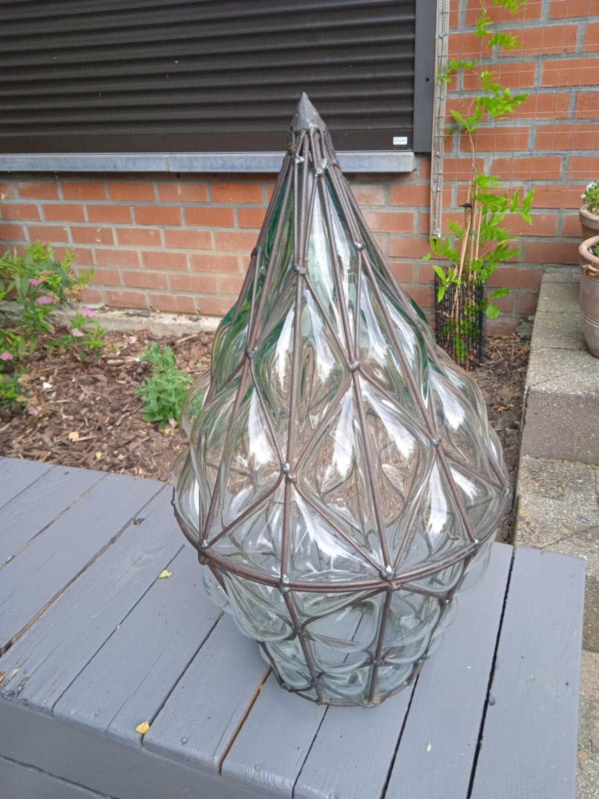 rare cône ou suspension de château en verre soufflé, Enlèvement, Verre