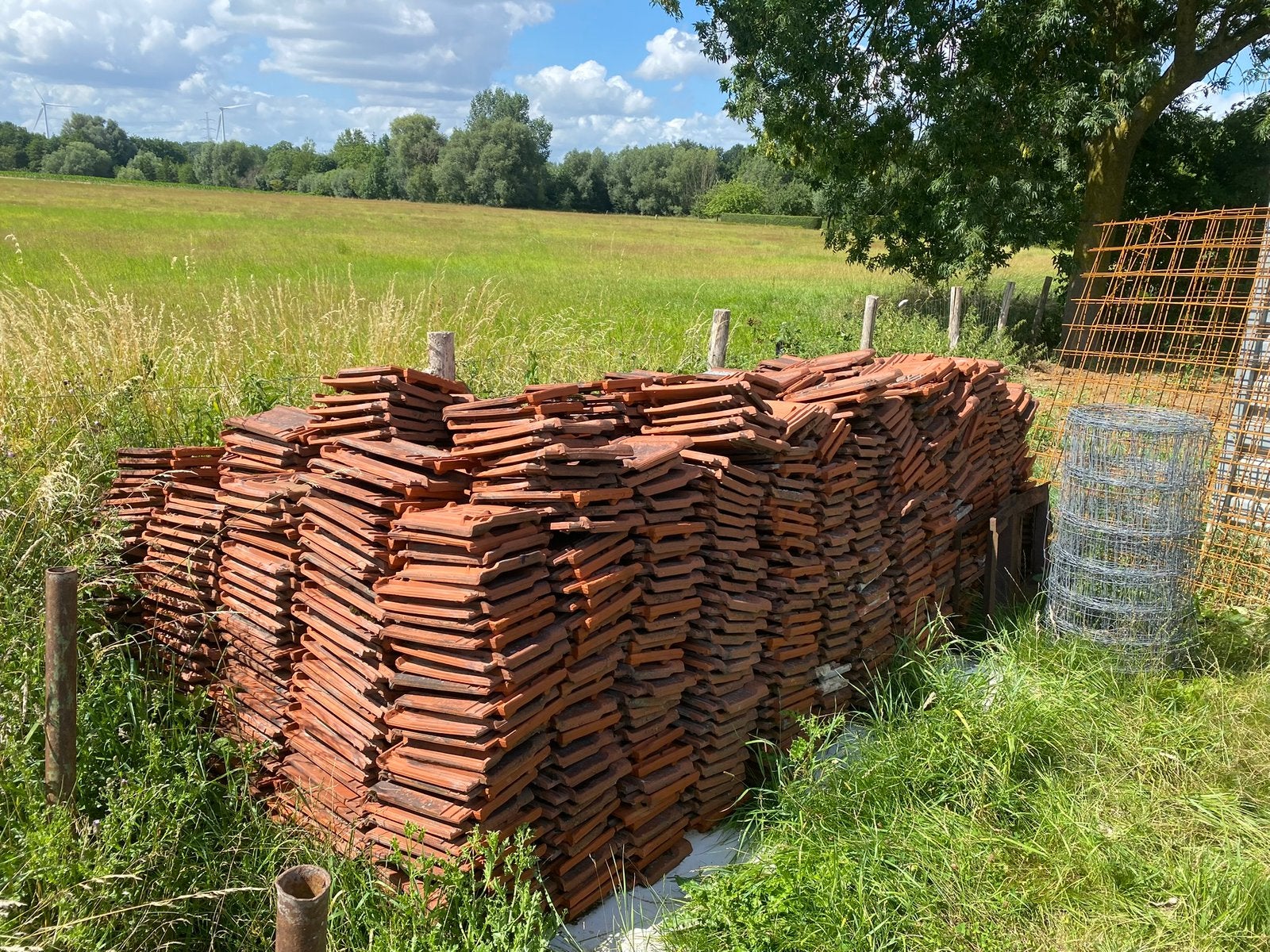 Dakpannen 75m2, Ophalen, Gebruikt, Steen of Klei, 15 m² of meer