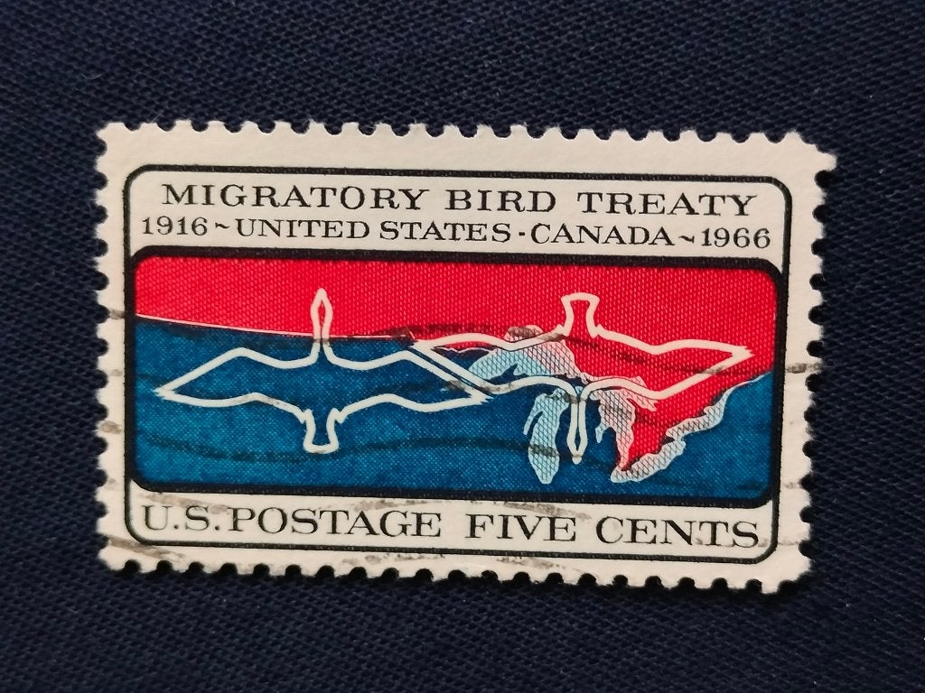 États-Unis 1966 - Convention sur les oiseaux migrateurs, Envoi, Affranchi, Amérique du Nord