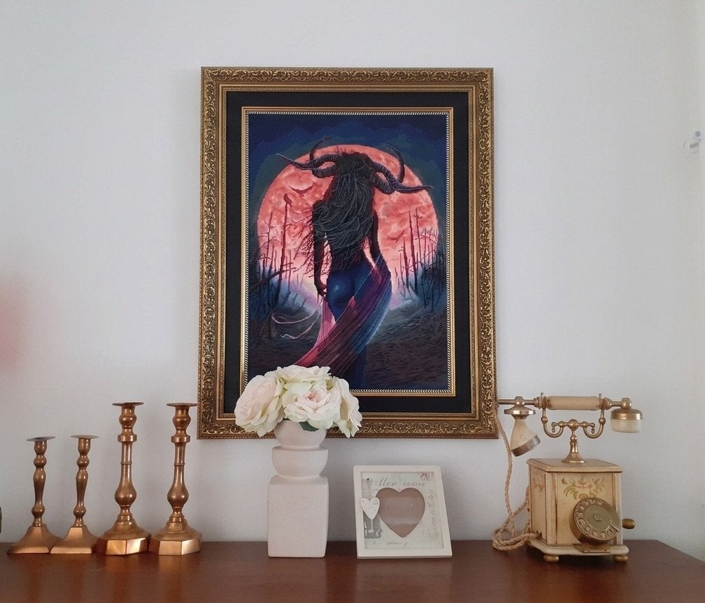 Decoratie schilderij gothic Succubus, Maison & Meubles, Neuf, Autres styles, Enlèvement ou Envoi, Tableau